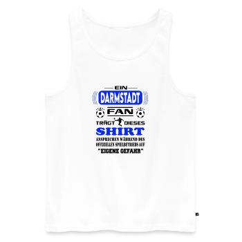 Fußball Fan Fussballverein Darmstadt - Männer Premium Bio Tank Top - Weiß - Vorne - AI Model Male 178 light (178cm)