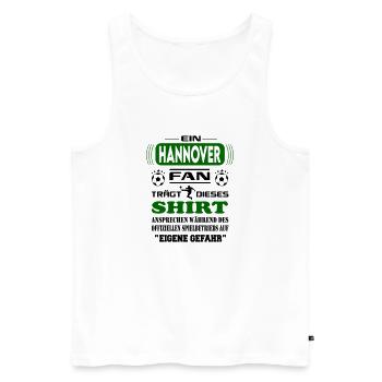 Fußball Fan Fussballverein Hannover - Männer Premium Bio Tank Top - Weiß - Vorne - Michal (187cm)