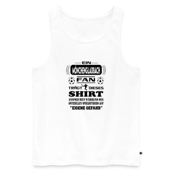 Fußball Fan Fussballverein Mönchengladbach - Männer Premium Bio Tank Top - Weiß - Vorne - AI Model Male 178 light (178cm)