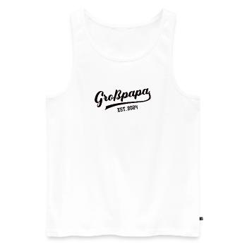 Großpapa werden Großvater Baby Verkündung 2024 Opa - Männer Premium Bio Tank Top - Weiß - Vorne - Michal (187cm)