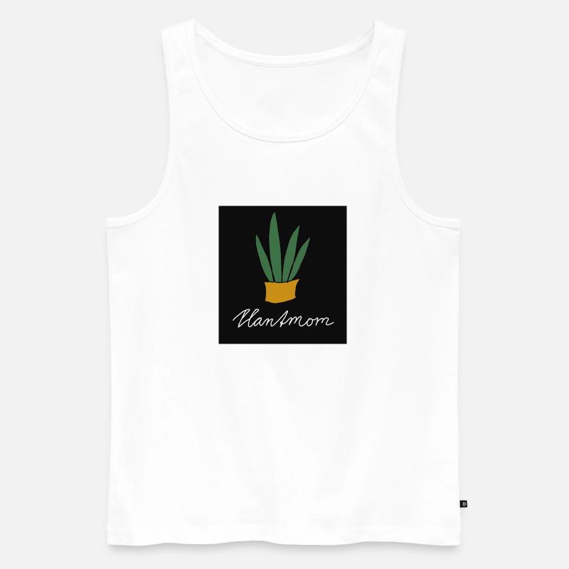 Pflanzendesign - Männer Premium Bio Tank Top - Weiß
