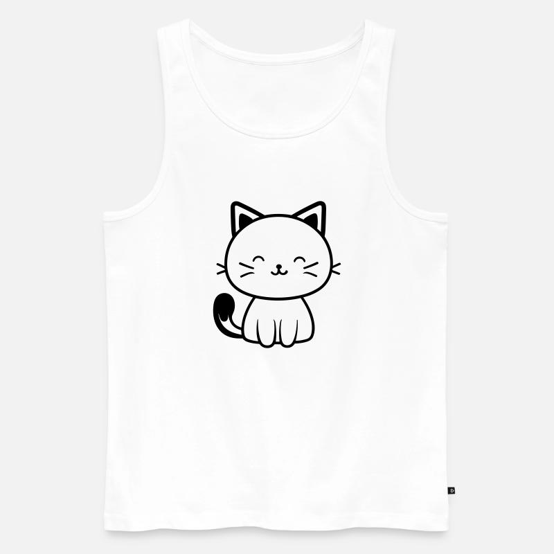 Kätzchen - Männer Premium Bio Tank Top - Weiß