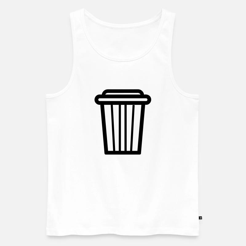 Mülltonne - Männer Premium Bio Tank Top - Weiß