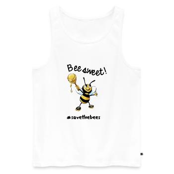 Bees7 - Les abeilles sucrées | sauver les abeilles - Débardeur bio Premium Homme - blanc - Devant - Michal (187cm)