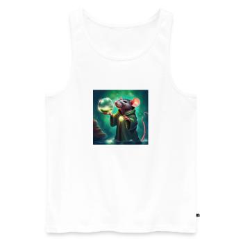 Luzetos 🫧🫧🫧 - Männer Premium Bio Tank Top - Weiß - Vorne - Michal (187cm)