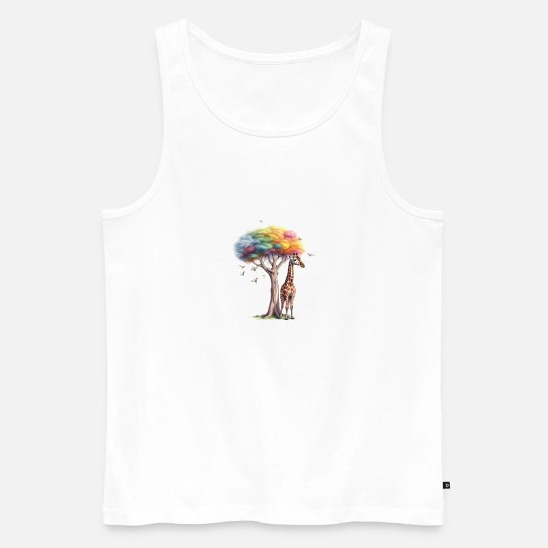 Giraffe - Männer Premium Bio Tank Top - Weiß