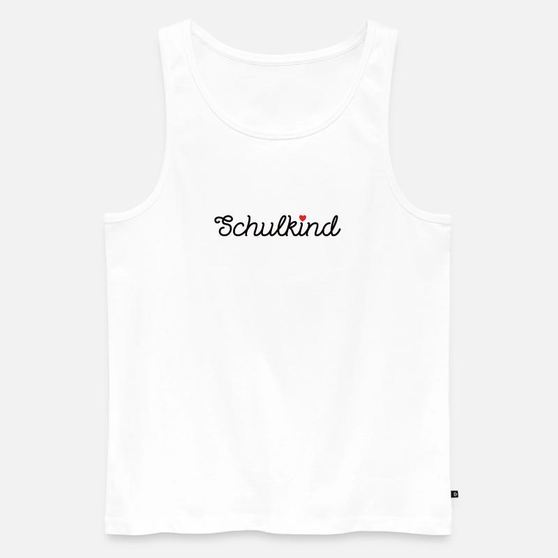 Schulkind Einschulung Berufsschule Schulanfang - Männer Premium Bio Tank Top - Weiß