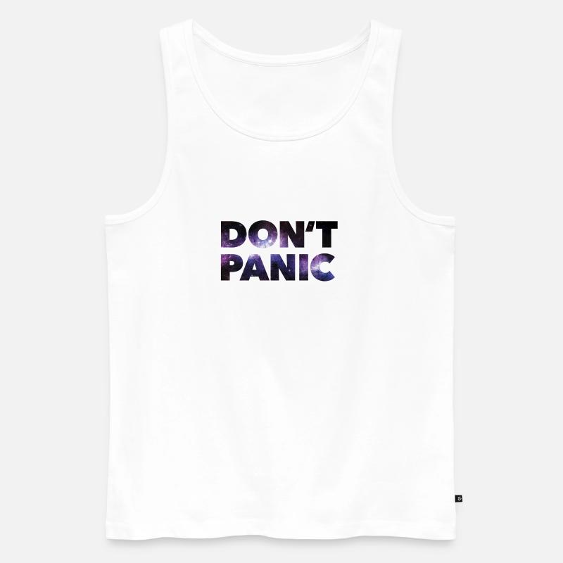 Don't Panic * - Männer Premium Bio Tank Top - Weiß