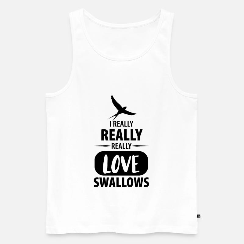 Vögel Vogel Schwalbe - Männer Premium Bio Tank Top - Weiß