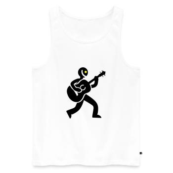 Musicien Guitariste - Débardeur bio Premium Homme - blanc - Devant - Michal (187cm)