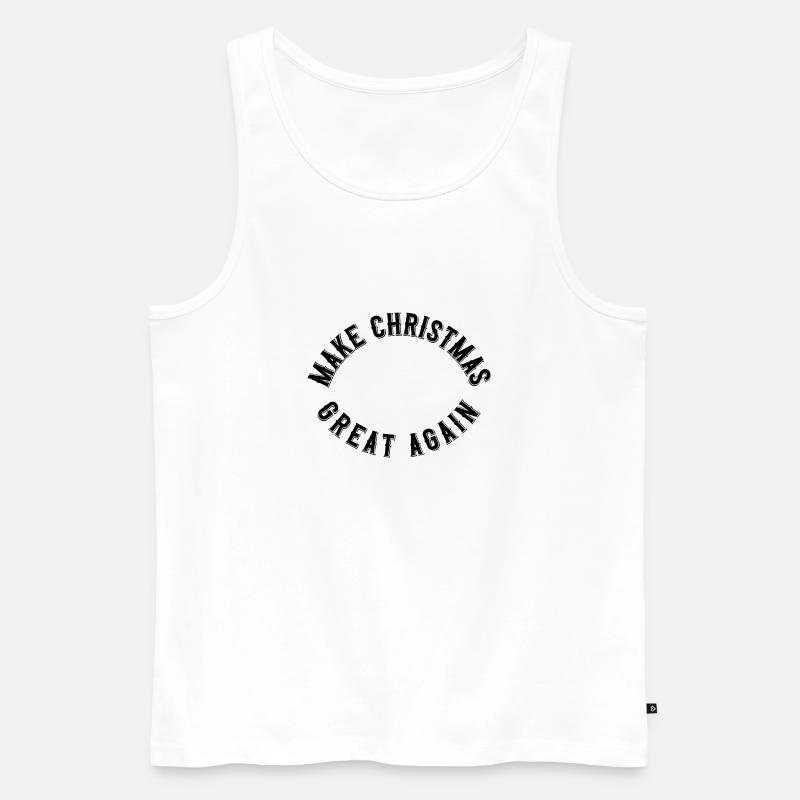 Make Christmas great again - Männer Premium Bio Tank Top - Weiß