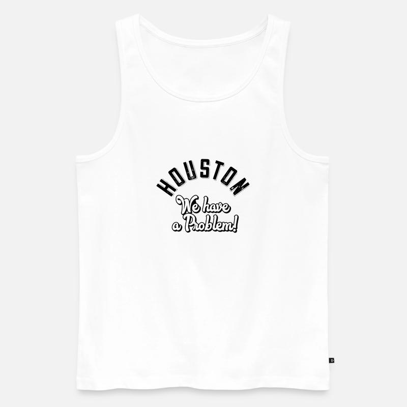 Houston we have a problem - Männer Premium Bio Tank Top - Weiß