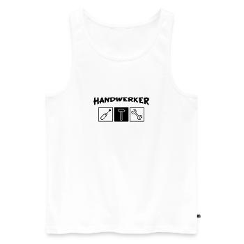 Handwerker Werkzeug - Männer Premium Bio Tank Top - Weiß - Vorne - Michal (187cm)
