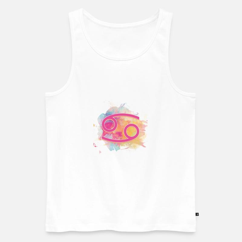 Krebs Sternzeichen - Männer Premium Bio Tank Top - Weiß