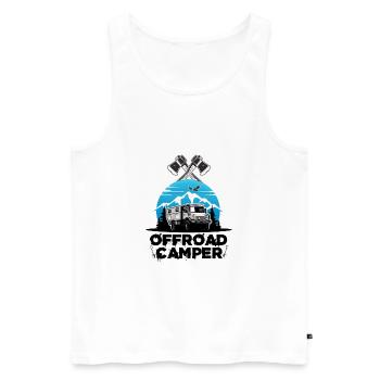 Offroad Camper camping Motorhome Motorhome WoMo - Men's Premium Organic Tank Top - white - Front - Michal (187cm)