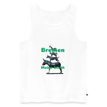 Bremen - Men's Premium Organic Tank Top - white - Front - Michal (187cm)