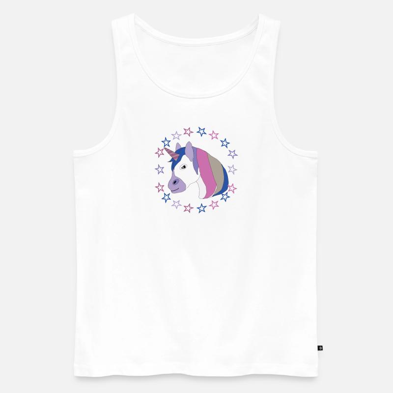Einhorn - Männer Premium Bio Tank Top - Weiß