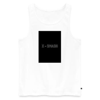 Noël X Smash - Débardeur bio Premium Homme - blanc - Devant - Michal (187cm)