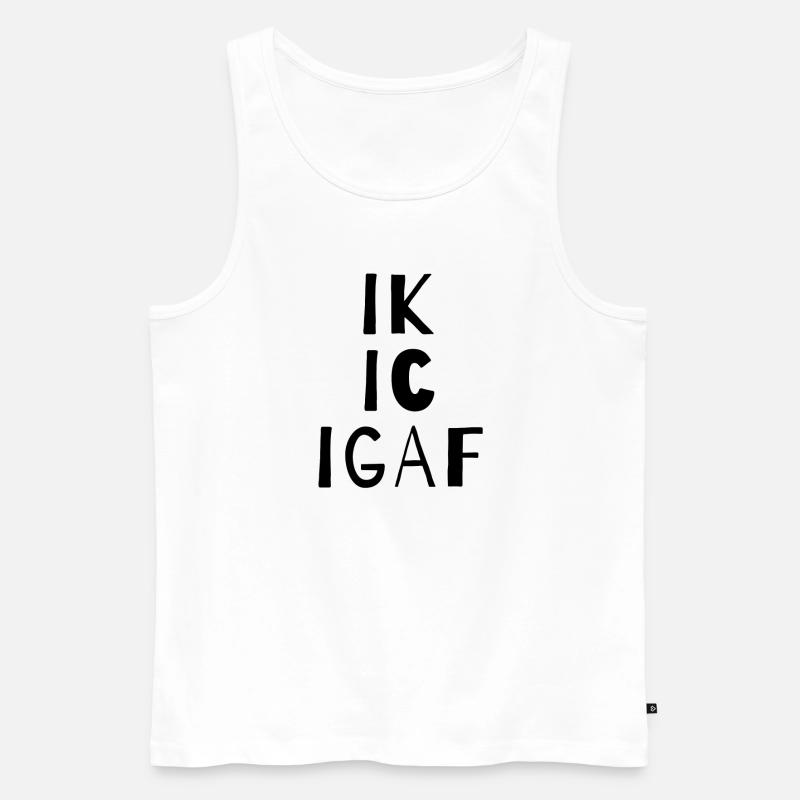 i know - Männer Premium Bio Tank Top - Weiß