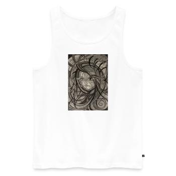 Graffiti Art - Männer Premium Bio Tank Top - Weiß - Vorne - Michal (187cm)
