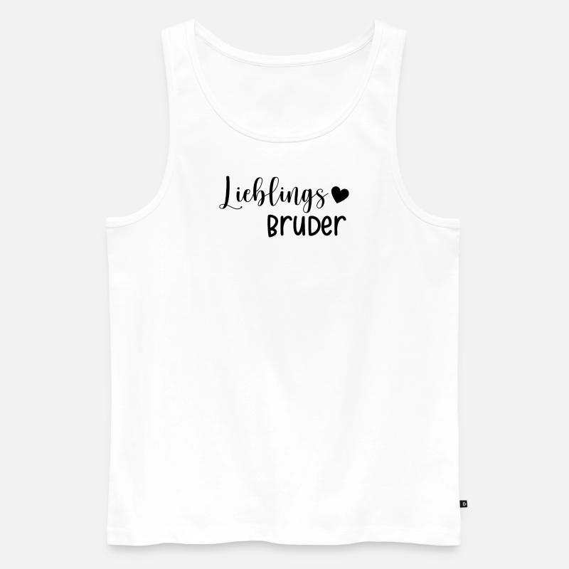 Lieblings Bruder Geschenkidee - Männer Premium Bio Tank Top - Weiß