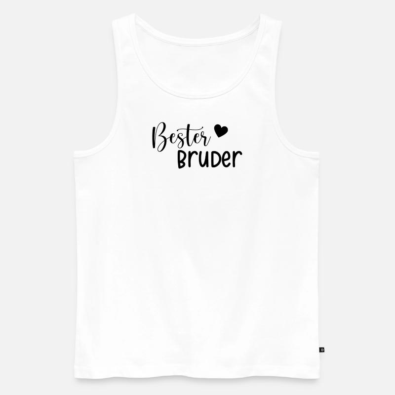 Bester Bruder Geschenkidee - Männer Premium Bio Tank Top - Weiß