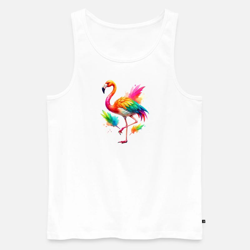 Flamingo Pride - Männer Premium Bio Tank Top - Weiß
