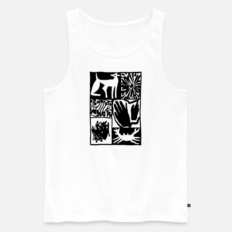 Abstrakt Collage Modern - Männer Premium Bio Tank Top - Weiß