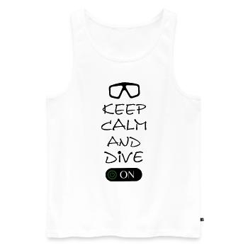 Diving Tauchen Taucherbrille - Männer Premium Bio Tank Top - Weiß - Vorne - Michal (187cm)