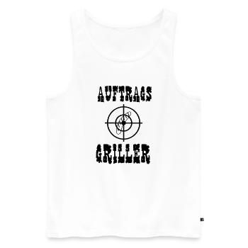 Order Griller - Men's Premium Organic Tank Top - white - Front - AI Model Male 178 light (178cm)