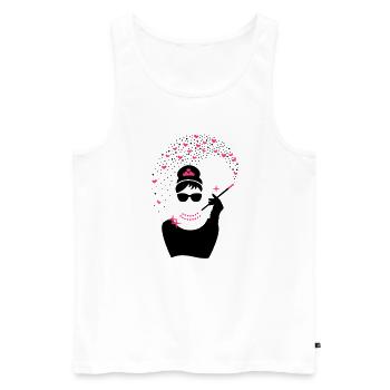 Fille de diamant - Princesse Bijoux - Bijoux - Débardeur bio Premium Homme - blanc - Devant - Michal (187cm)