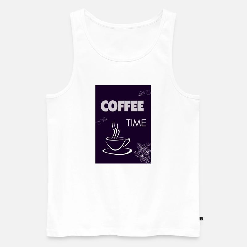 Coffee Time - Männer Premium Bio Tank Top - Weiß