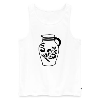 Bembel Design 100 % Hessen ! #typischHessisch #FFM - Débardeur bio Premium Homme - blanc - Devant - Michal (187cm)