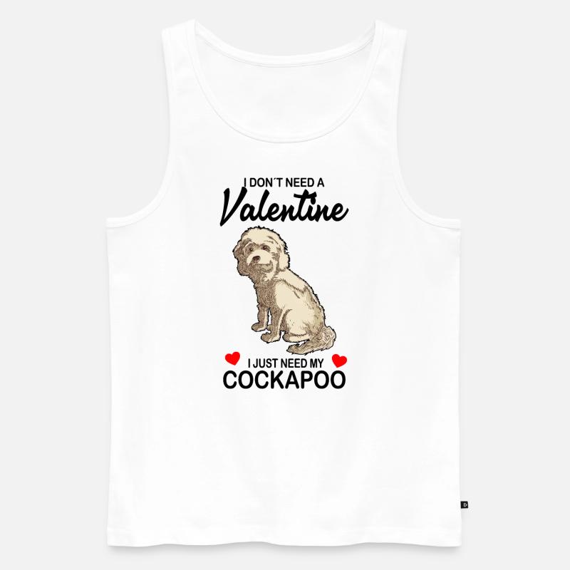 Cockapoo - Canottiera ecologica premium da uomo - bianco