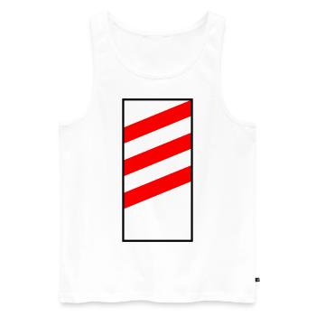 Road Sign Costume Beacon Road Construction Construction Worker - Men's Premium Organic Tank Top - white - Front - AI Model Male 178 light (178cm)