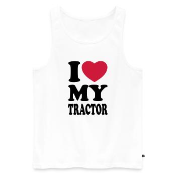 I love my tractor - Débardeur bio Premium Homme - blanc - Devant - Michal (187cm)