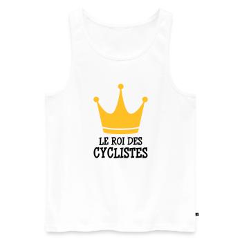 Cyclisme / Cycliste / Vélo / VTT / BMX - Débardeur bio Premium Homme - blanc - Devant - Michal (187cm)