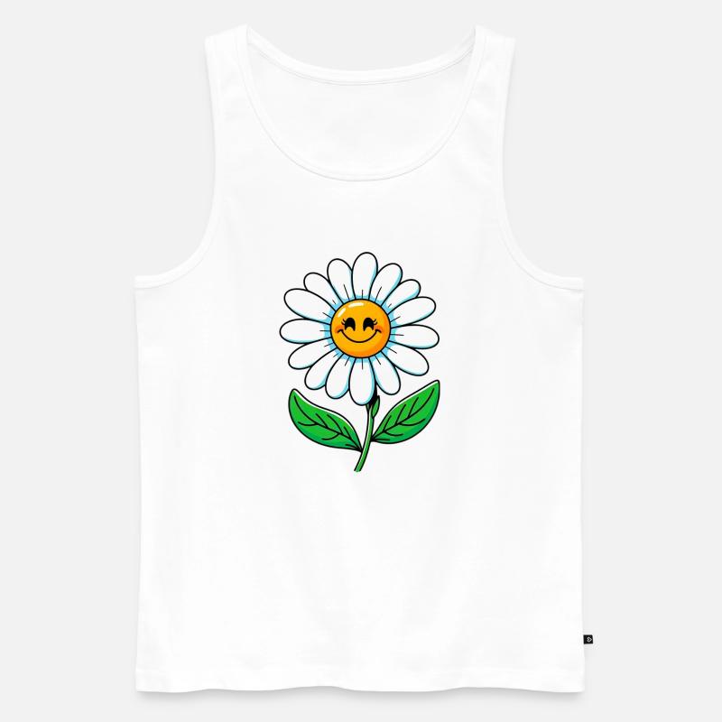 Gänseblümchen - Männer Premium Bio Tank Top - Weiß