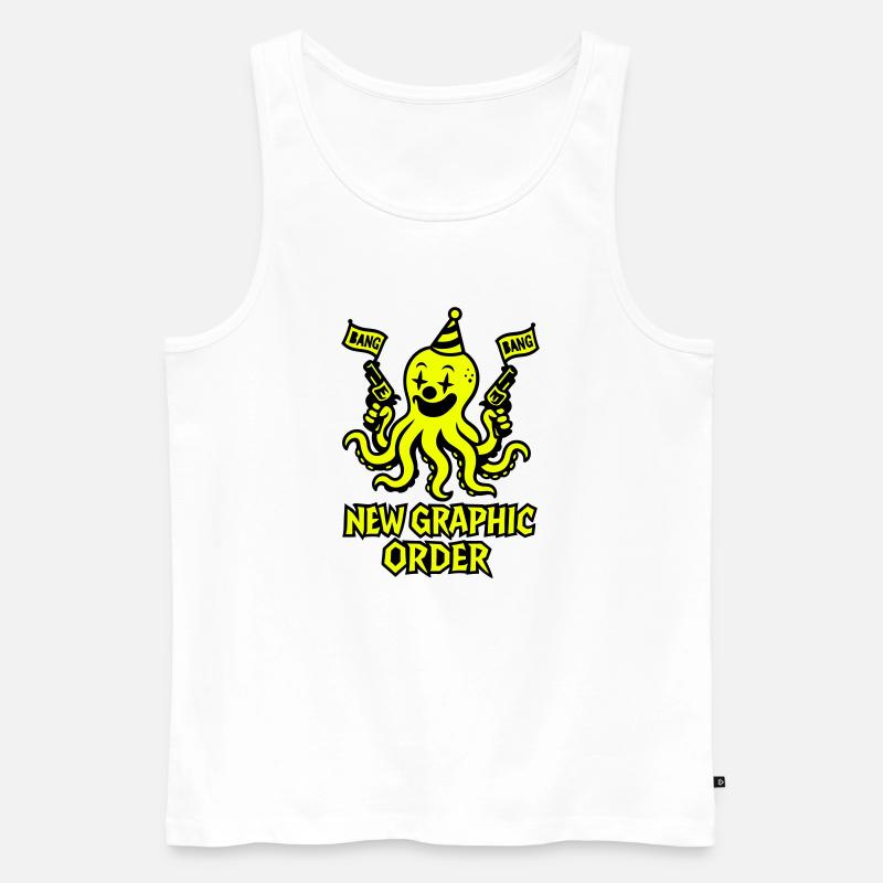 New Graphic Order Krake - Männer Premium Bio Tank Top - Weiß