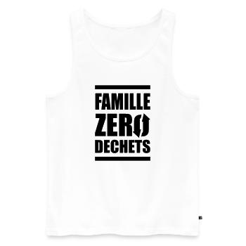 Zero Waste Familie - Männer Premium Bio Tank Top - Weiß - Vorne - AI Model Male 178 light (178cm)