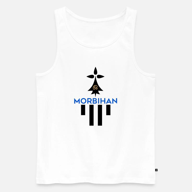 Logo des Morbihan 56 - Männer Premium Bio Tank Top - Weiß
