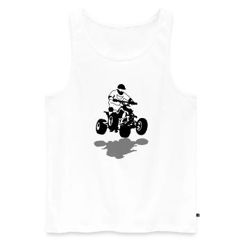 quad - Débardeur bio Premium Homme - blanc - Devant - Michal (187cm)