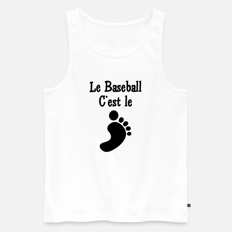 Le Baseball c’est le Pied - Débardeur bio Premium Homme - blanc