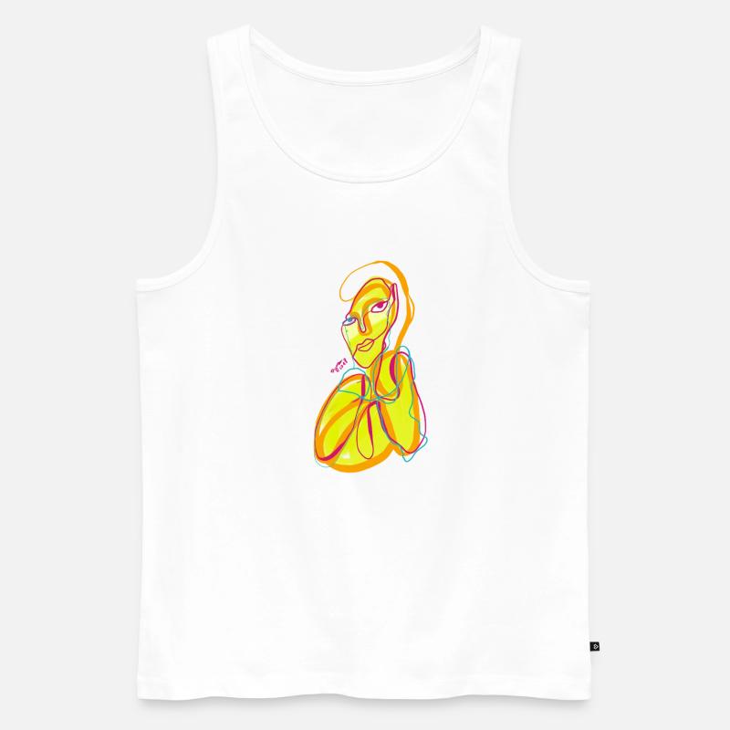 Bogos gelb - Männer Premium Bio Tank Top - Weiß