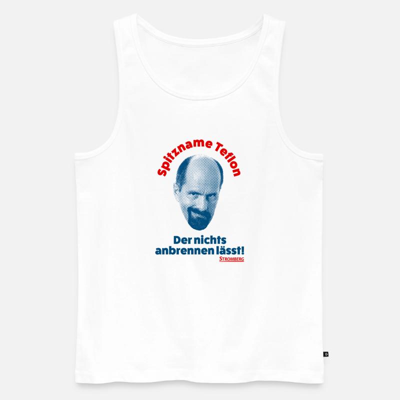 Stromberg Spitzname Teflon Mit Spruch - Männer Premium Bio Tank Top - Weiß
