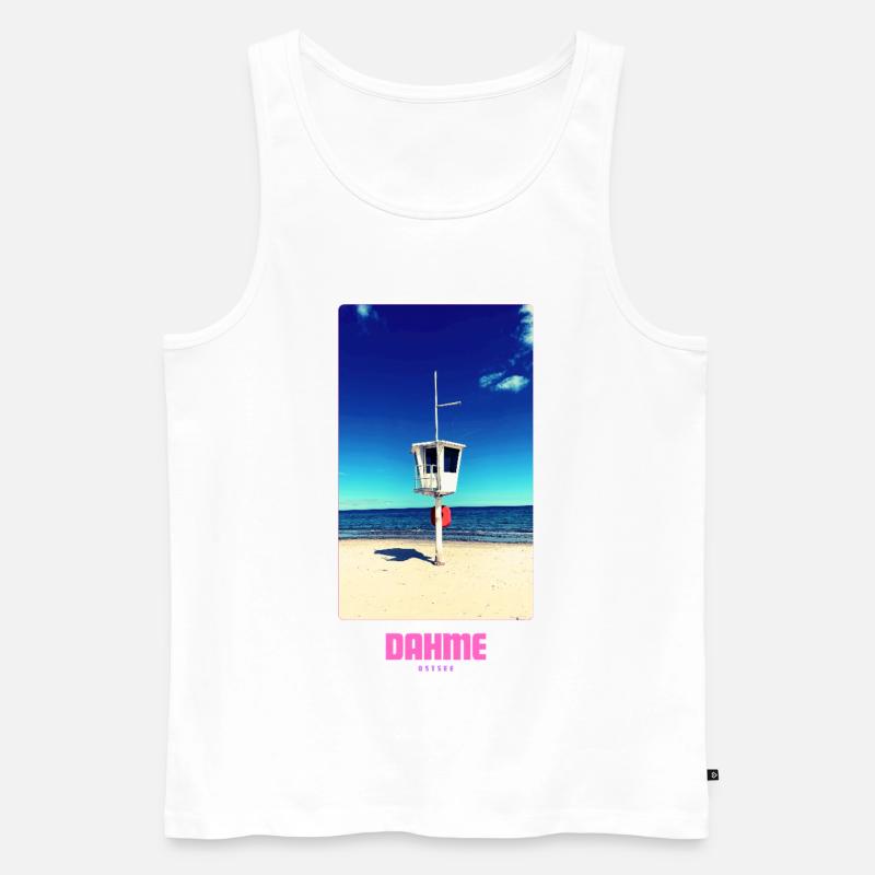 DAHME BEACH - Männer Premium Bio Tank Top - Weiß