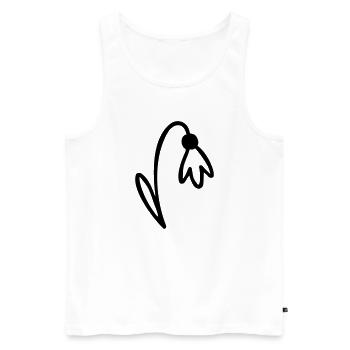 Fleur - Débardeur bio Premium Homme - blanc - Devant - Michal (187cm)