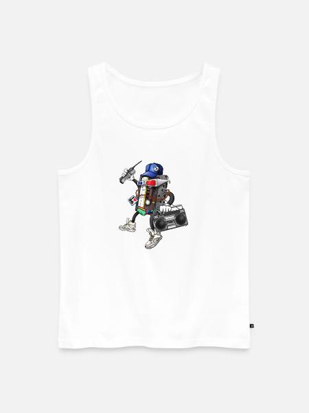 80s Retro Funky Design - Men's Premium Organic Tank Top - white