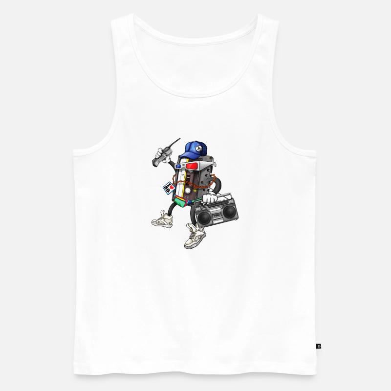 I Am The 80s - Männer Premium Bio Tank Top - Weiß