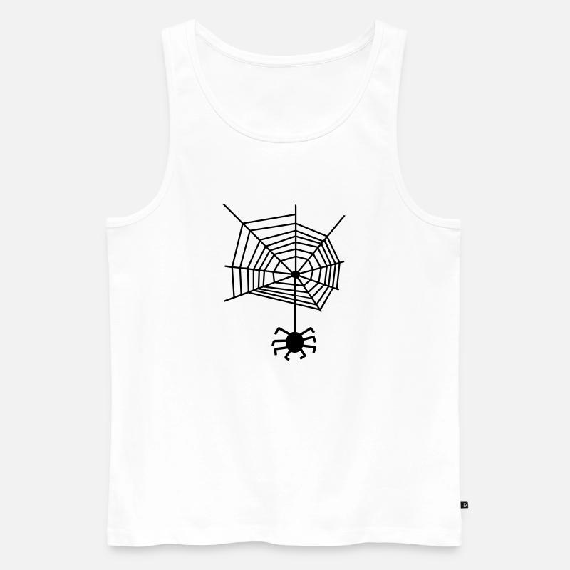 Spinnennetz Spinne - Männer Premium Bio Tank Top - Weiß